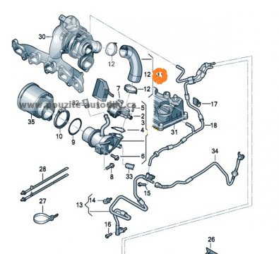Spojovací trubka, Škoda Octavia III 04L131521