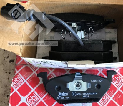 Brzdové destičky vpředu VALEO 301408 VW, Audi, Škoda, Seat, nové
