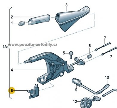 Spínač ruční brzdy 1J0947561C Škoda