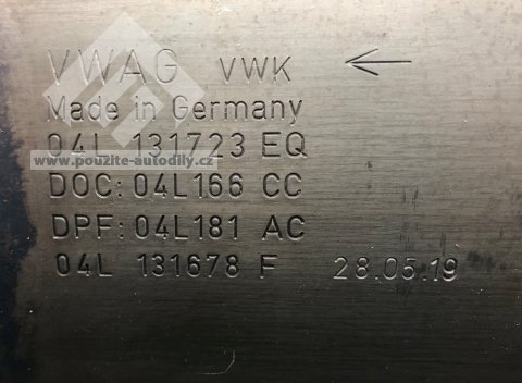 Filtr FAP, DPF dieslový částicový 5Q0131705CP Škoda