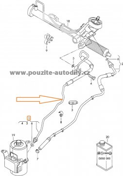 Hadice servořízení TRW 6Q1423893Q Škoda