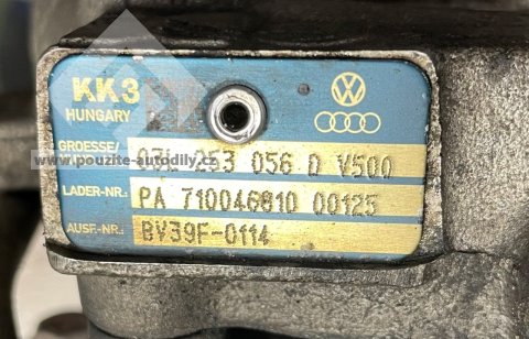 03L253056D Turbo KKK s výfukovým potrubím 1.6TDi VW, Škoda, Seat