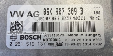 Řídící jednotka motoru 2.0 TFSI 06K907309B / MG1CS111 / HW: H61 Bosch 0261S19137 Škoda, VW, Audi, Seat