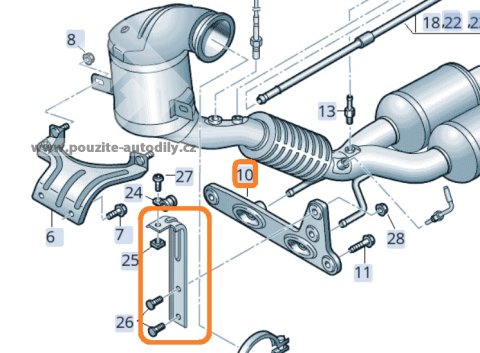 3G0131553B Držák PDF Škoda, Volkswagen, Audi, Seat