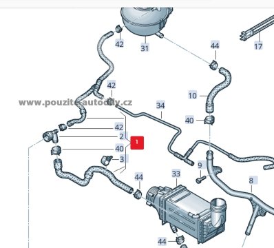 5Q0122101GQ Hadice chladící kapaliny s rýchlospojkou 5Q0122291DE Škoda, Audi, Seat