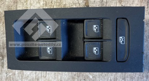 5E0959857A / 5E0867171F Spínač ovládání oken + kryt, originál Škoda Octavia III 5E