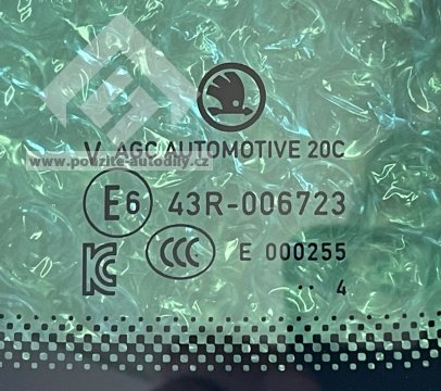 5E7845297F NVB Sklo boční pevné levé, originál Škoda Octavia IV NN kombi 20- Nové