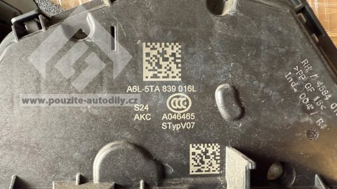 5TA839016L / 5TA839016E Zámek dveří vnitřní vzadu vpravo Škoda, Volkswagen, Audi, Seat