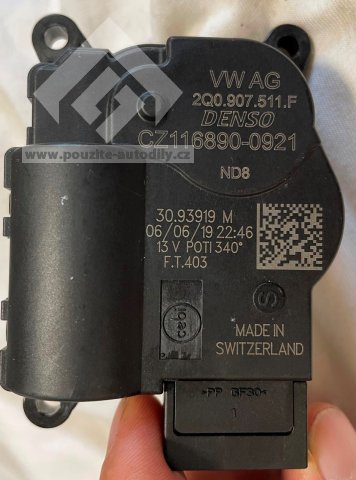 2Q0907511F Servomotorek Servomotor nastavení topení DENSO Škoda, Volkswagen, Audi, Seat